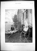 Old Ferry A Dainty Fare Bearded Boatman Rowing Boat Lady White Dog 1890 19th