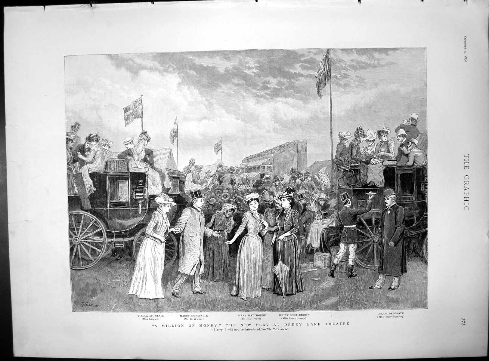 Old A Million Money Play Drury Lane Theatre Maythorne Nestledown 1890 Victorian