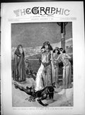 Old Madame Sarah Bernhardt Cleopatra M Sardou'S Play Paris Column 1890 19th