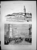 Old National Armada Tercentenary Comemmoration Memorial Plymouth 1890 Victorian
