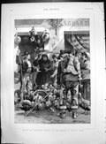 Old Buying Christmas Turkeys Market Malaga Spain Live Ladies Fans 1890 19th