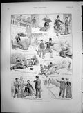 Old Hydropathic Tragedy Tale Sketches Careless Cigarette Parasol 1890 Victorian