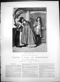 Old Print Urith Tale Dartmoor Illustrated Frank Dadd Poor Father Fox 1890 19th