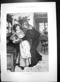 Old Naval Manouevres W Small Colour Navy Jack Sweetheart Mistletoe 1890 19th