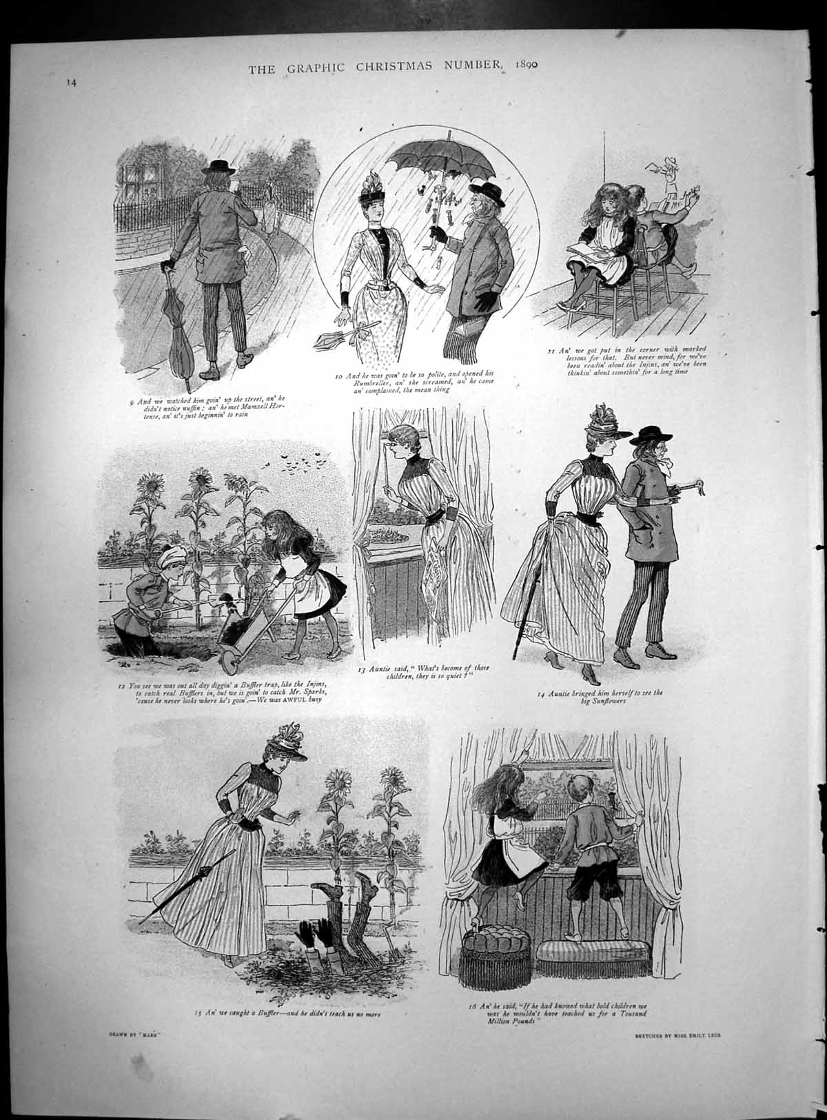 Print Teddie'S Buffler Trap PartTricks Played Tutor Sunflowers Colour 1890
