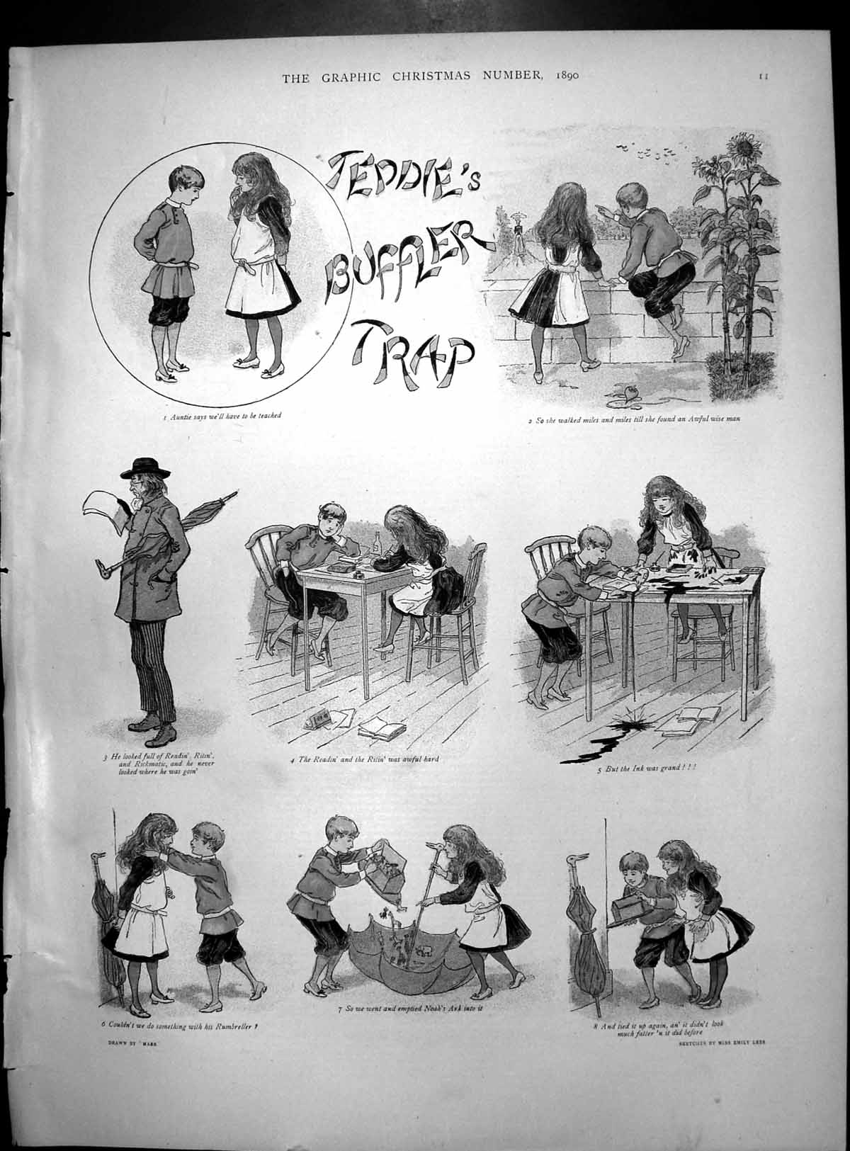 Print Teddie'S Buffler Trap PartTutor Lessons Filled Umbrella Colour 1890
