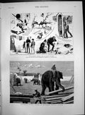 Print Invisible Grey As War Paint Elephants Move Timber Moulmein Burmah 1883