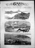 Old Disastrous Earthquake Ischia Sketches Casamicciola Procida Bay 1883 19th