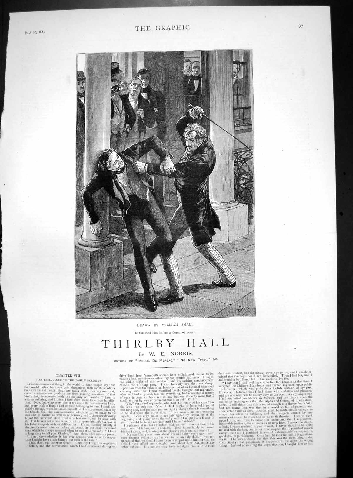 Old Thirlby Hall William Small Gentleman Thrashed Another Witnesses 1883 19th