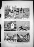 Print German Autumn Manoeuvres Field Battery Woolwich Arsenal Explosion 1883