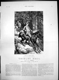 Old Thirlby Hall William Small Lady Gentleman Riding Steep Slope 1883 Victorian