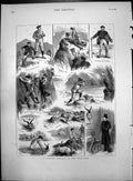 Old Print Curate'S Holiday Highlands Stalking Mountain Goat Swimming 1883 19th