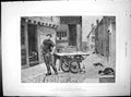 Old Print The Boy Many Friends Frank Calderon Fish Cart Cats Cobbles 1883 19th