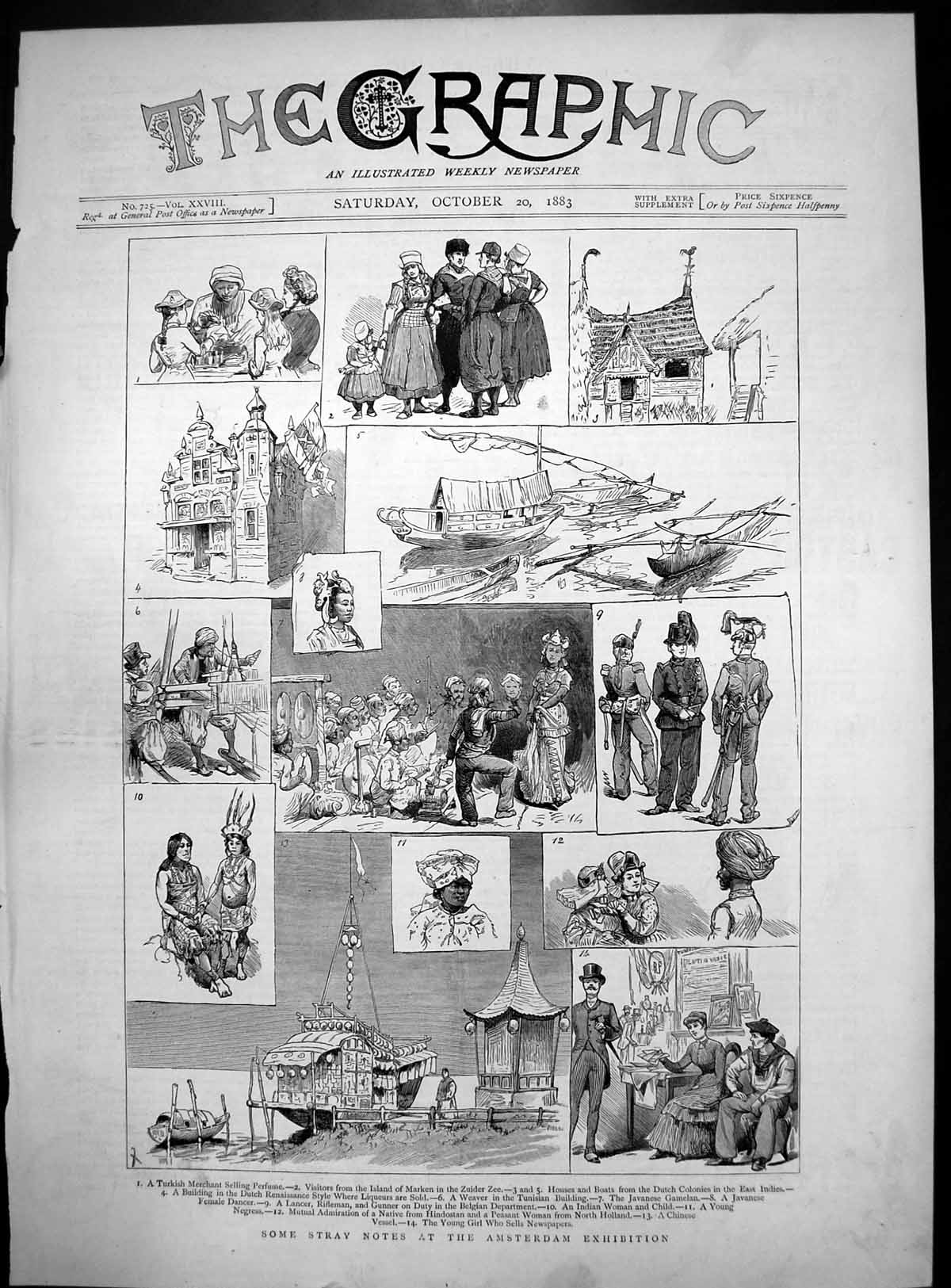 Old Stray Notes Amsterdam Exhibition Turkish Merchant Houses People 1883 19th