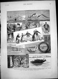 Print Life On Board Indian Troopship Lake Timsah Suez Canal Malta Red Sea 1883