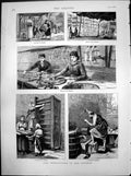 Antique Print Silk Manufacture Lebanon Arrival Cocoons Sorting Winding 1880