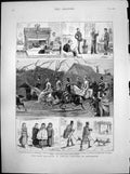 Old Land Agitation Ireland Ballinrobe Sketches Captain'S Quarters 1880 19th