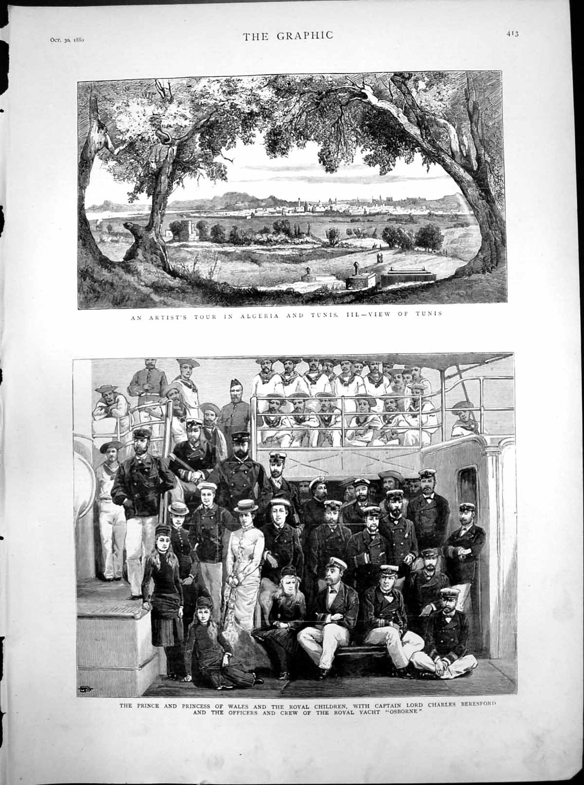 Print View Tunis Prince Princess Wales Royal Children Royal Yacht Osborne 1880