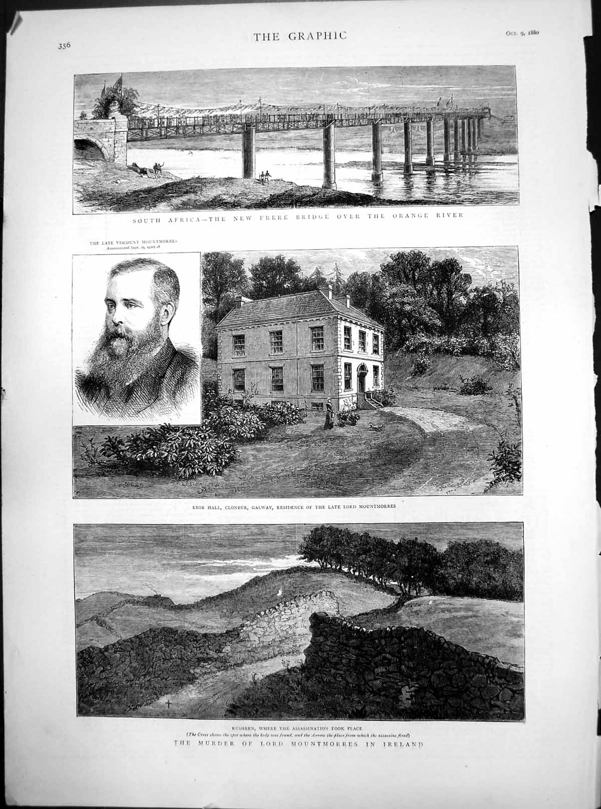 Old Frere Bridge Orange River Ebor Hall Galway Murder Mountmorres 1880 19th
