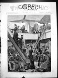 Antique Print Alexandria English Quarter On Board Refugee Ship Rosina 1882 19th