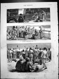 Print Crisis Egypt Alexandria Maltese Refugees Egyptian Troops Gun Drill 1882