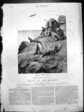 Old Kit ? A Memory Drawn Arthur Hopkins Three Men Recline Slope 1882 Victorian