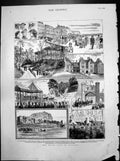 Old Royal Visit Hastings Chalybeate Well Convalescent Home Beach 1882 Victorian
