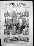 Old Print Prince Princess Wales Bradford Town Hall Technical Schools 1882 19th