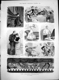 Old Our Christmas Theatricals JCDollman Tinted Sketches Performance 1880 19th