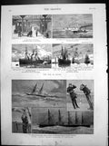 Old War Egypt Guard Room Alexandria HMS Iris Dacca Portlnad Weather 1882 19th