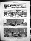 Print War Egypt Fort Mex Alexandria South East Corner Entrance Officers 1882