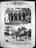 Old Print War Egypt Patrolling Streets Alexandria Mahmoudiyeh Canal 1882 19th