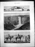 Old Palace Ras-El-Tin Falls Umgeni River Mounted Infantry Marching 1882 19th