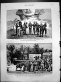 Old Recent War Egypt Sphinx Murders Starting Ill-Fated Expedition 1882 19th