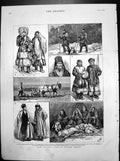 Antique Print National Types Western Siberia Yurak Samoyede Obi Tartar 1882