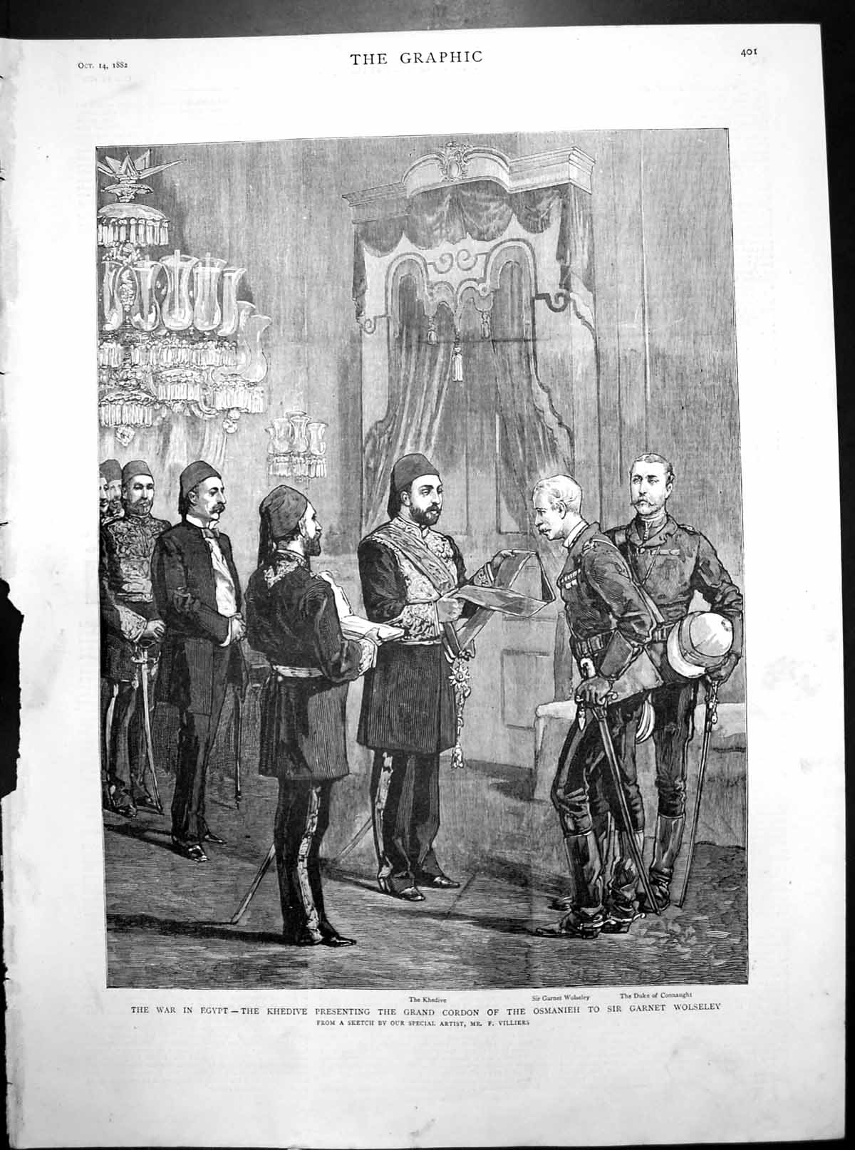 Old War Egypt Khedive Grand Cordon Osmanieh Sir Garnet Wolseley 1882 Victorian