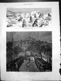 Print War Egypt 13Th Bengal Lancers Tel-El-Kebir Occupation Citadel Cairo 1882