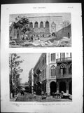Old British Occupation Cairo Mahkemeh Cadi Court Rue De L'Hotel 1882 Victorian