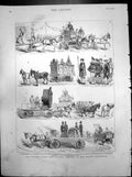 Old Print Preston Guild Festival Trophies Brickmakers Engineers Plasterers 1882