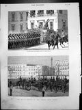 Old Royal Review Troops Egypt Marine Light Infantry Royal Artillery 1882 19th