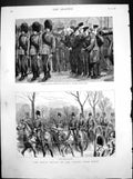 Old Royal Review Troops Egypt Chelsea Pensioners Horse Artillery 1882 Victorian