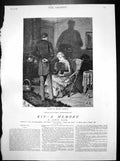 Old Print Kit ? A Memory Drawn Arthur Hopkins You Love Another Man? 1882 19th