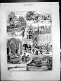 Antique Print West Wicklow Loyal Association Sketches Humewood Castle 1882 19th