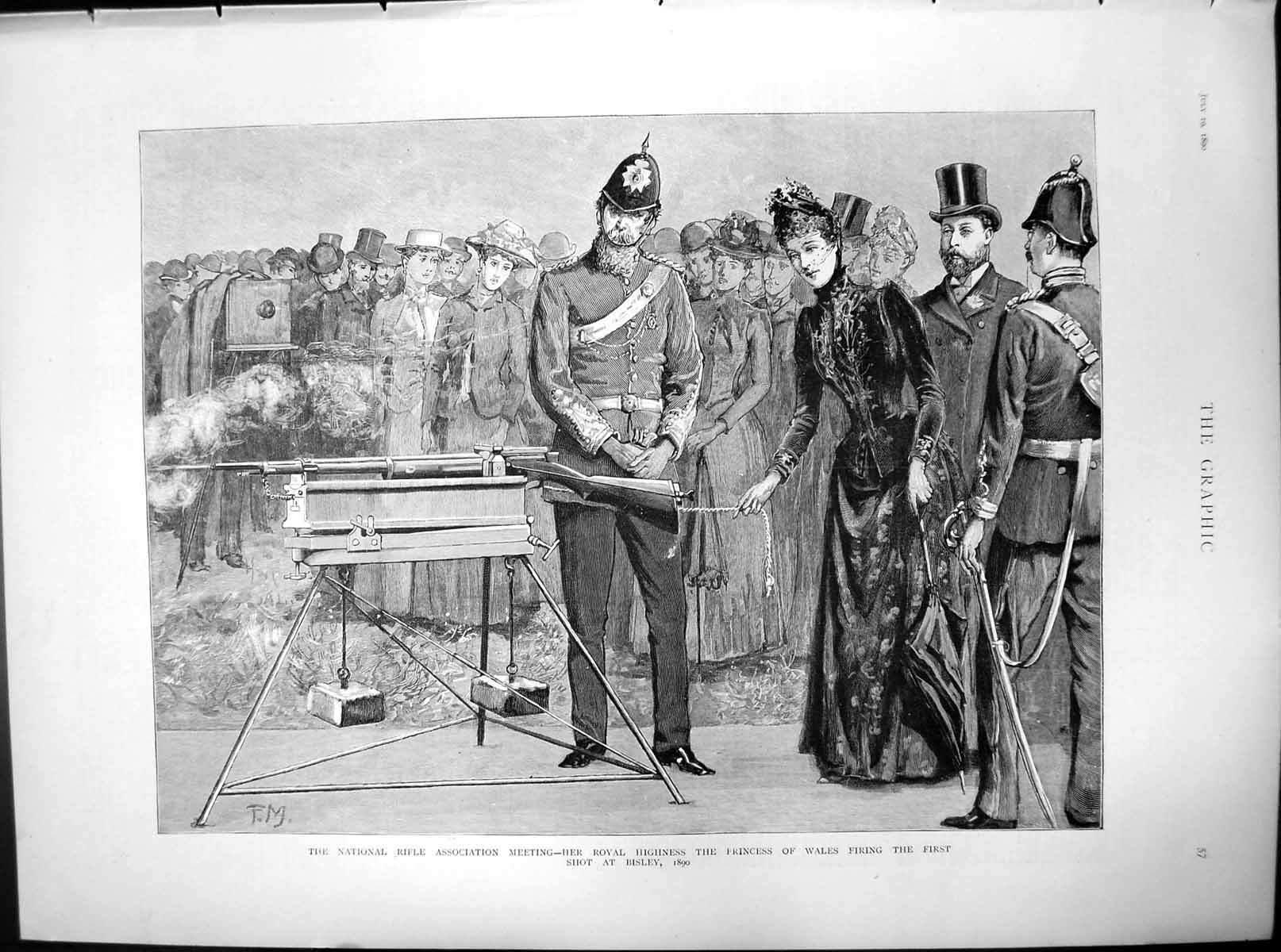Old National Rifle Association Meeting Bisley Hrh Princess Wales 1890 Victorian