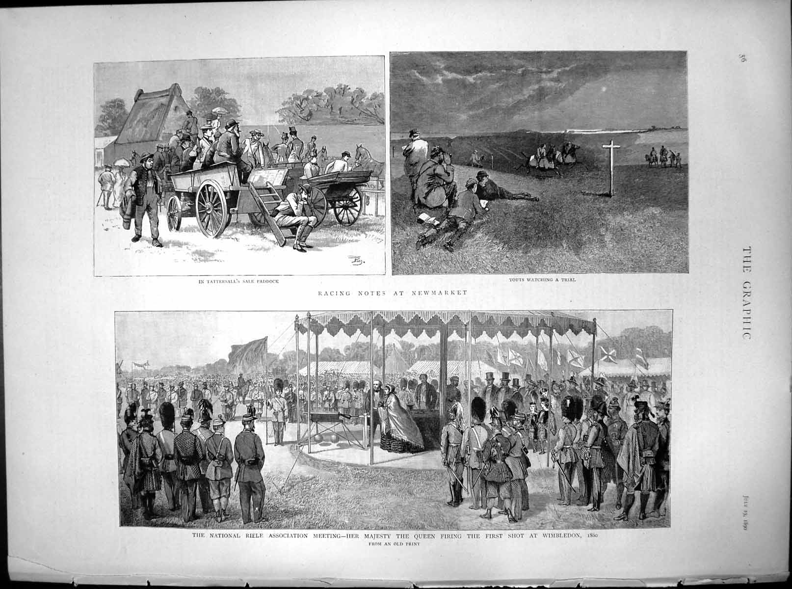 Old National Rifle Association Meeting Wimbledon Racing Newmarket 1890 19th