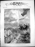 Print Descent Great War Balloon From Military Exhibition Critical Moment 1890