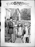 Old Print Prince Wales Addressing Hospital Nurses Marlborough House 1890 19th