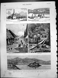 Old Madagascar Difficulty Views Island Native Village Antananarivo 1882 19th