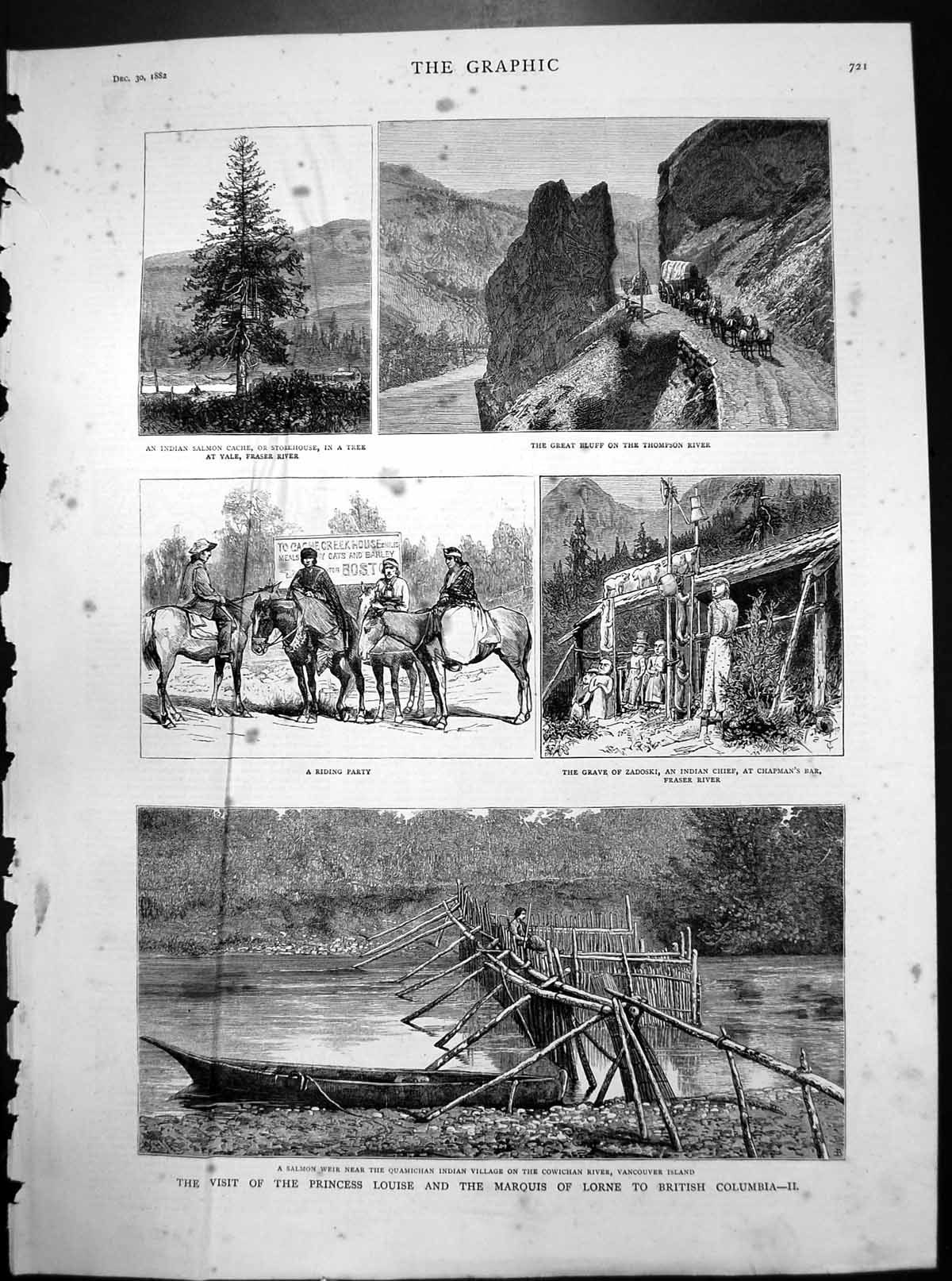 Old Visit Princess Louise Marquis Lorne British Columbia Ii Views 1882 19th