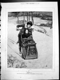 Old Winter Picture Mrs Laura T Alma-Tadema Children Ornate Sledge 1882 19th